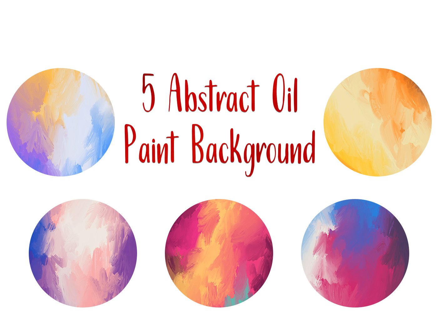 5 Abstract Oil Paint Background