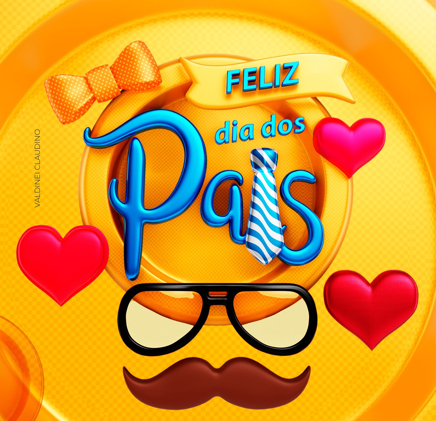 Растровый пак Elements 3D - Dia dos Pais в формате png