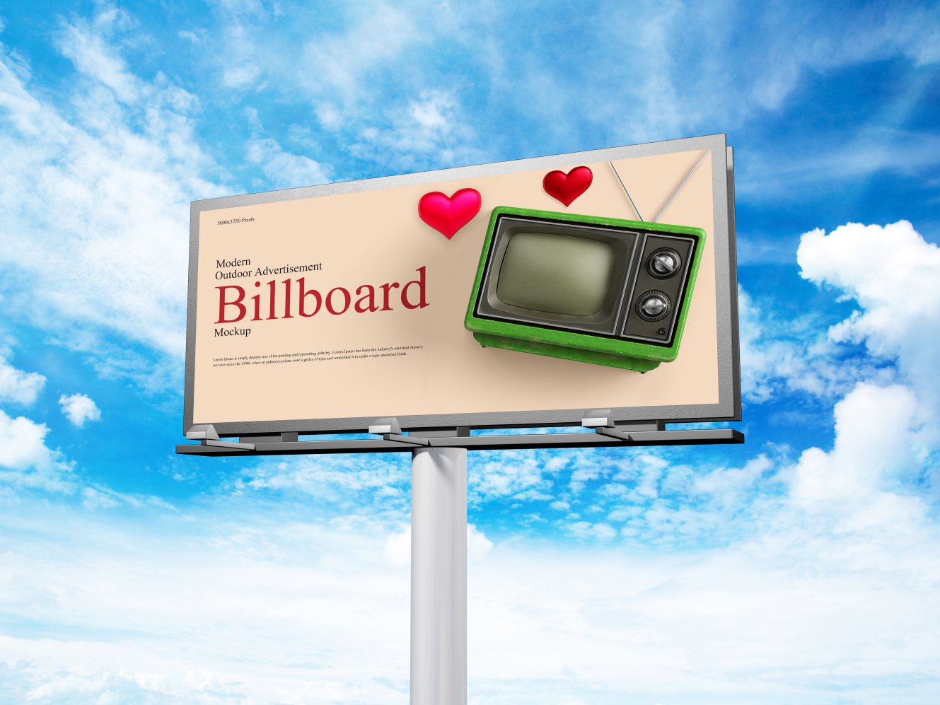 Free Modern Outdoor Advertisement Billboard Mockup скачать бесплатно