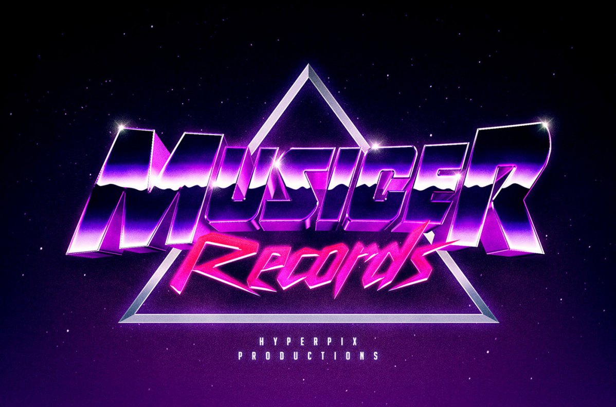 Free Synthwave 80s Text Effect Psd