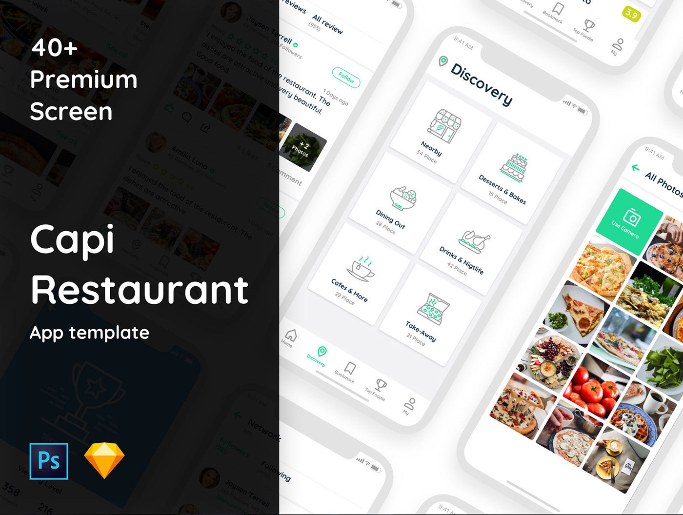 Free Capi Restaurant iOS UI Kit