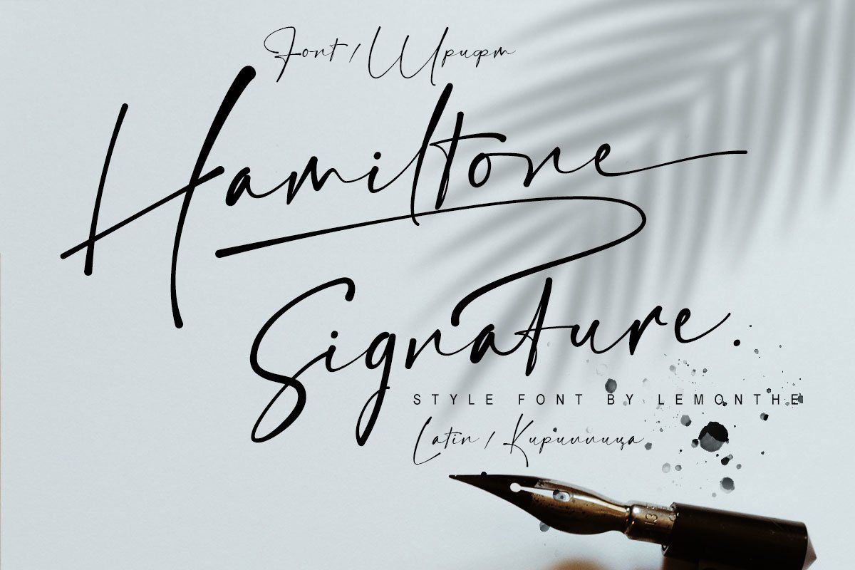 Шрифт Hamiltone Signature Cyrillic