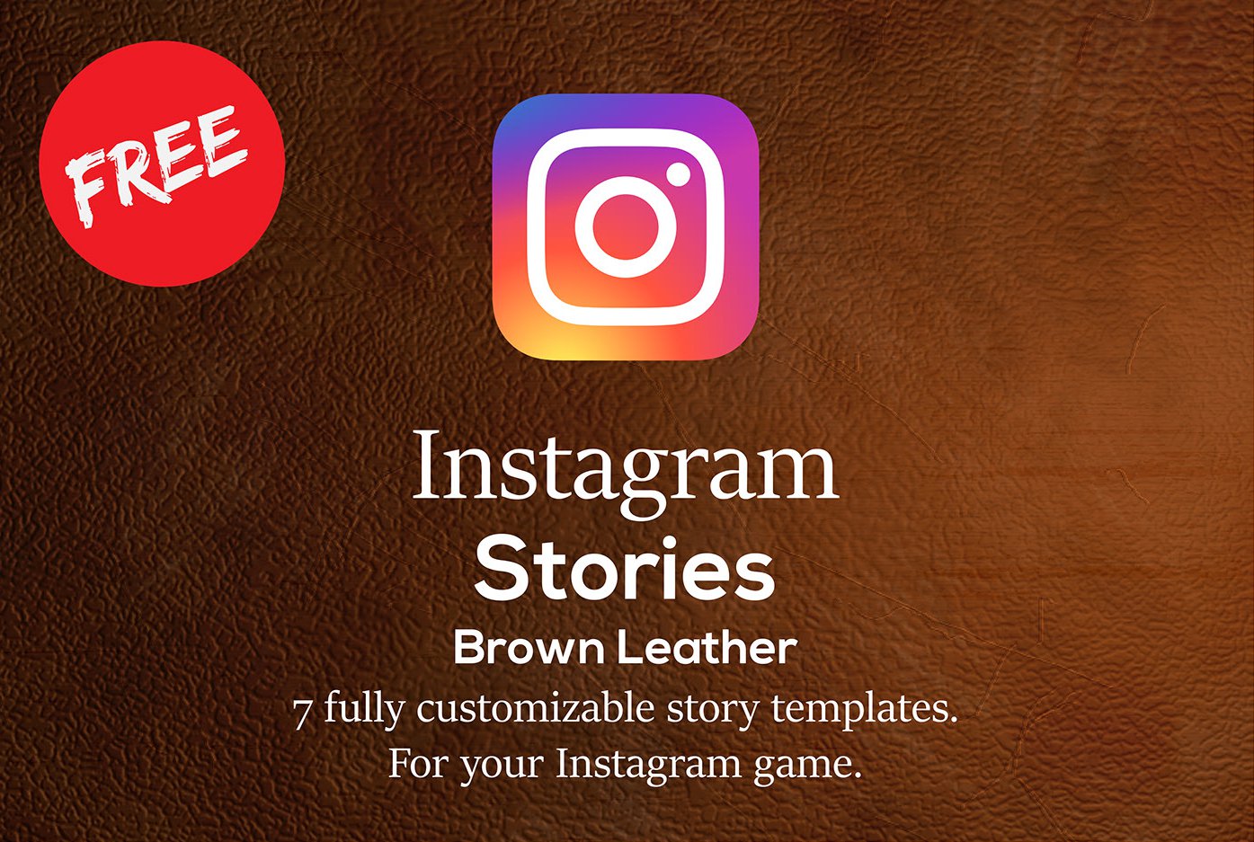 Instagram Stories Brown Leather set