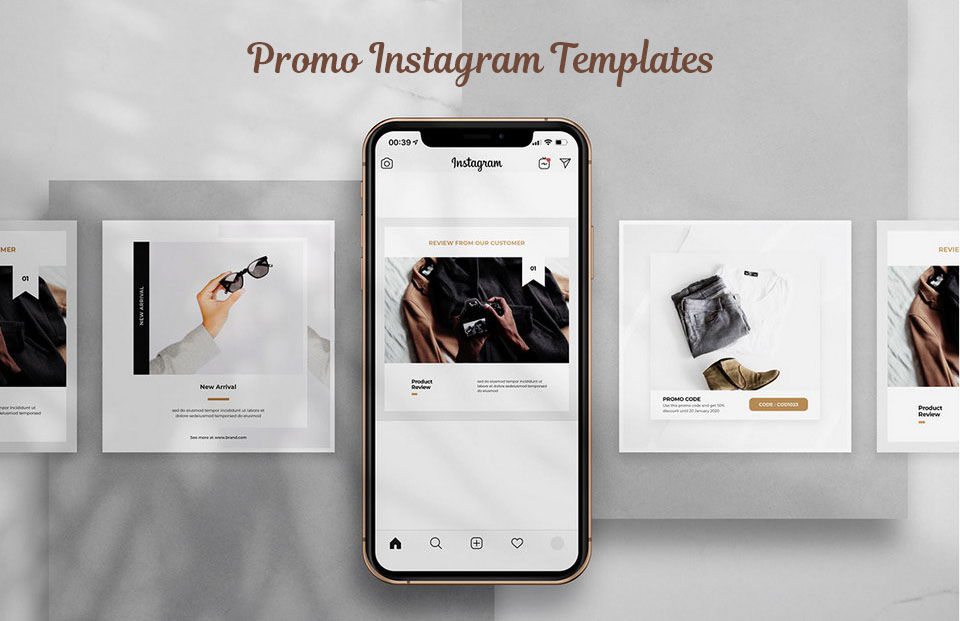 Promo Instagram Templates шаблон psd скачать бесплатно