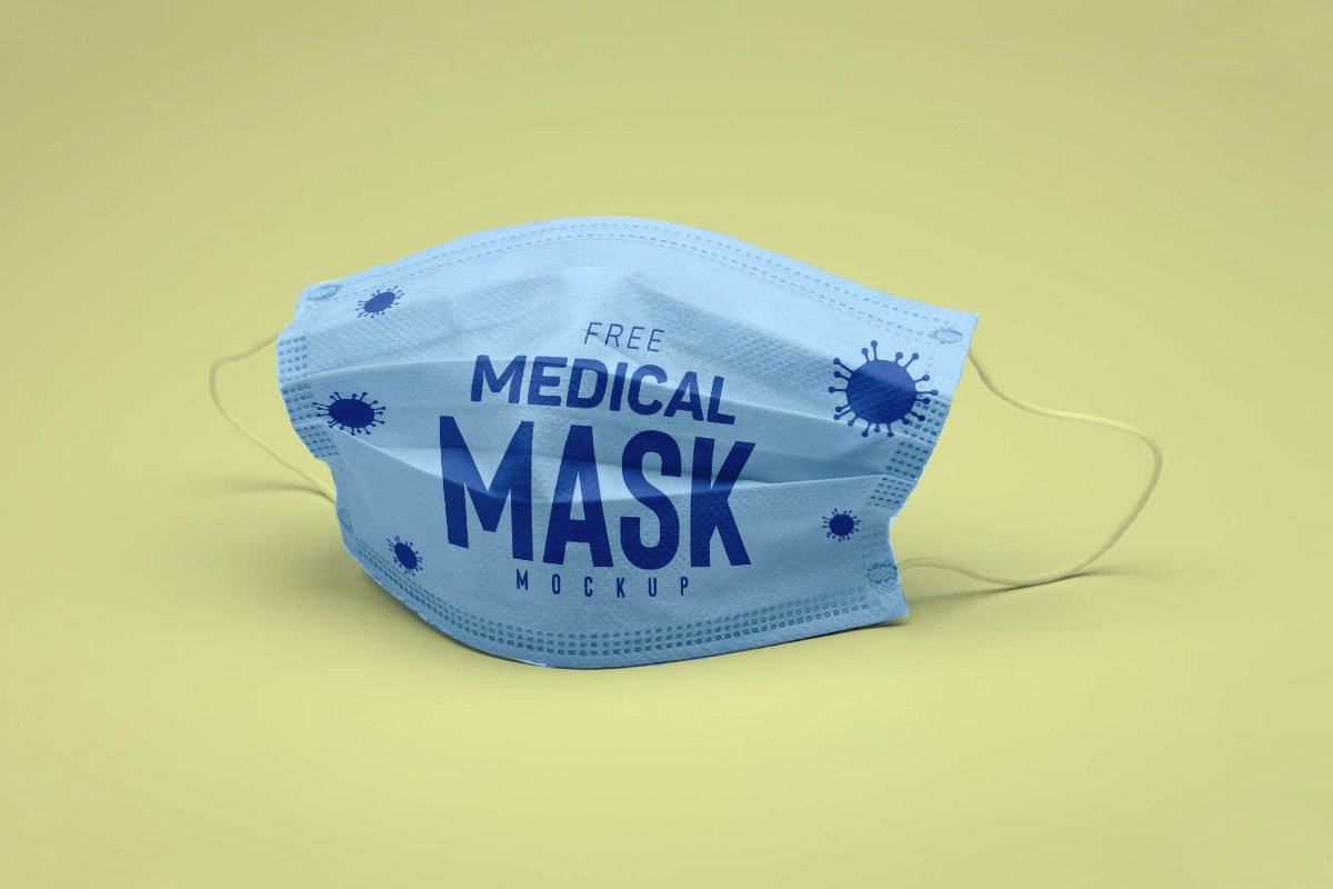 Free Medical Mask Mockup